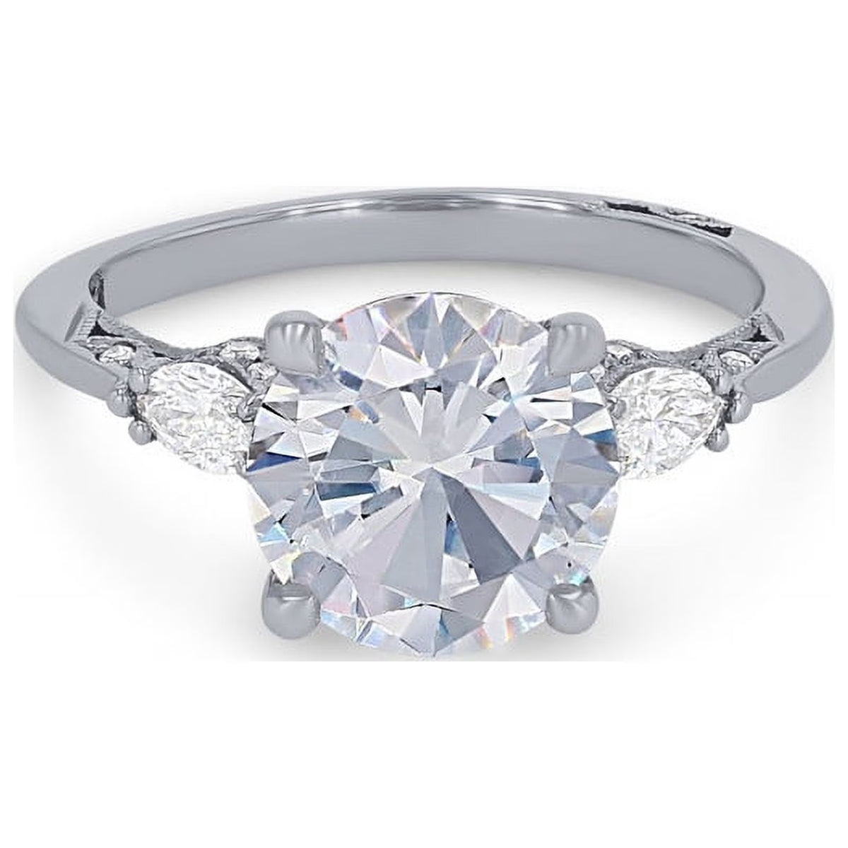 14K White Gold Solitaire Diamond Ring Z138