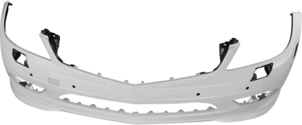 Primed Front Bumper Cover with Headlight Washer and Parktronic Holes V70356