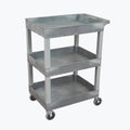 24 x 18 Plastic Three Shelf Utility Cart R612