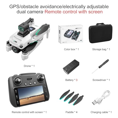 White 4K GPS UHD Drone with Camera O518942