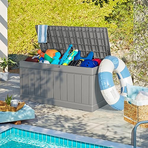 85 Gallon Waterproof Resin Deck Box with Padlock X356