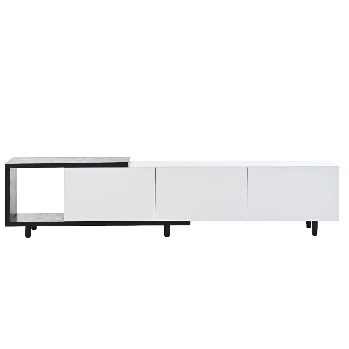 White TV Stand with 3 Storage Drawers M203