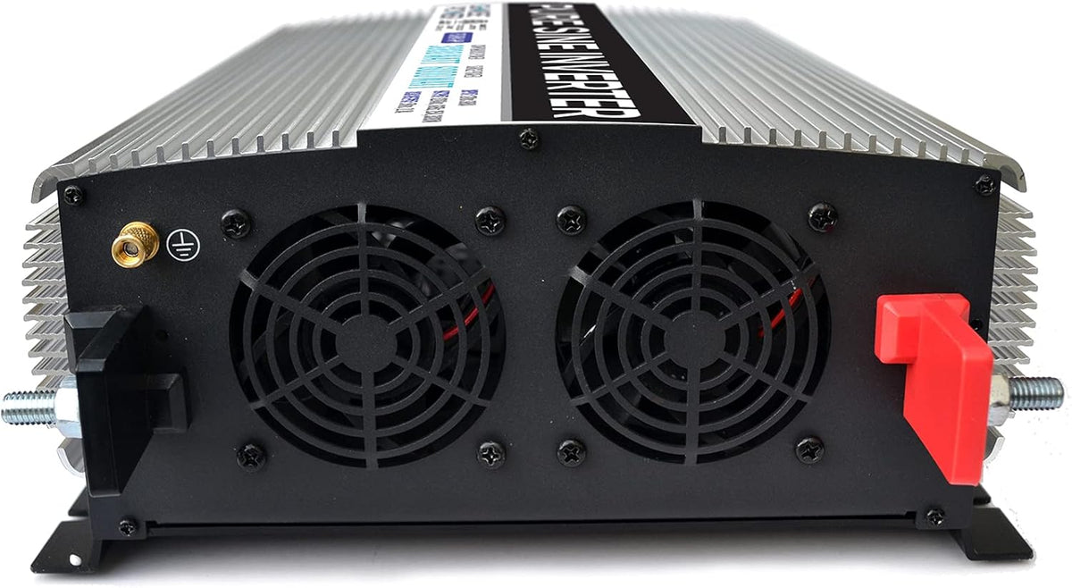3000W Continuous 6000W Surge Peak Pure Sine Wave Inverter with Starter Cables and 4 Output Sockets X726