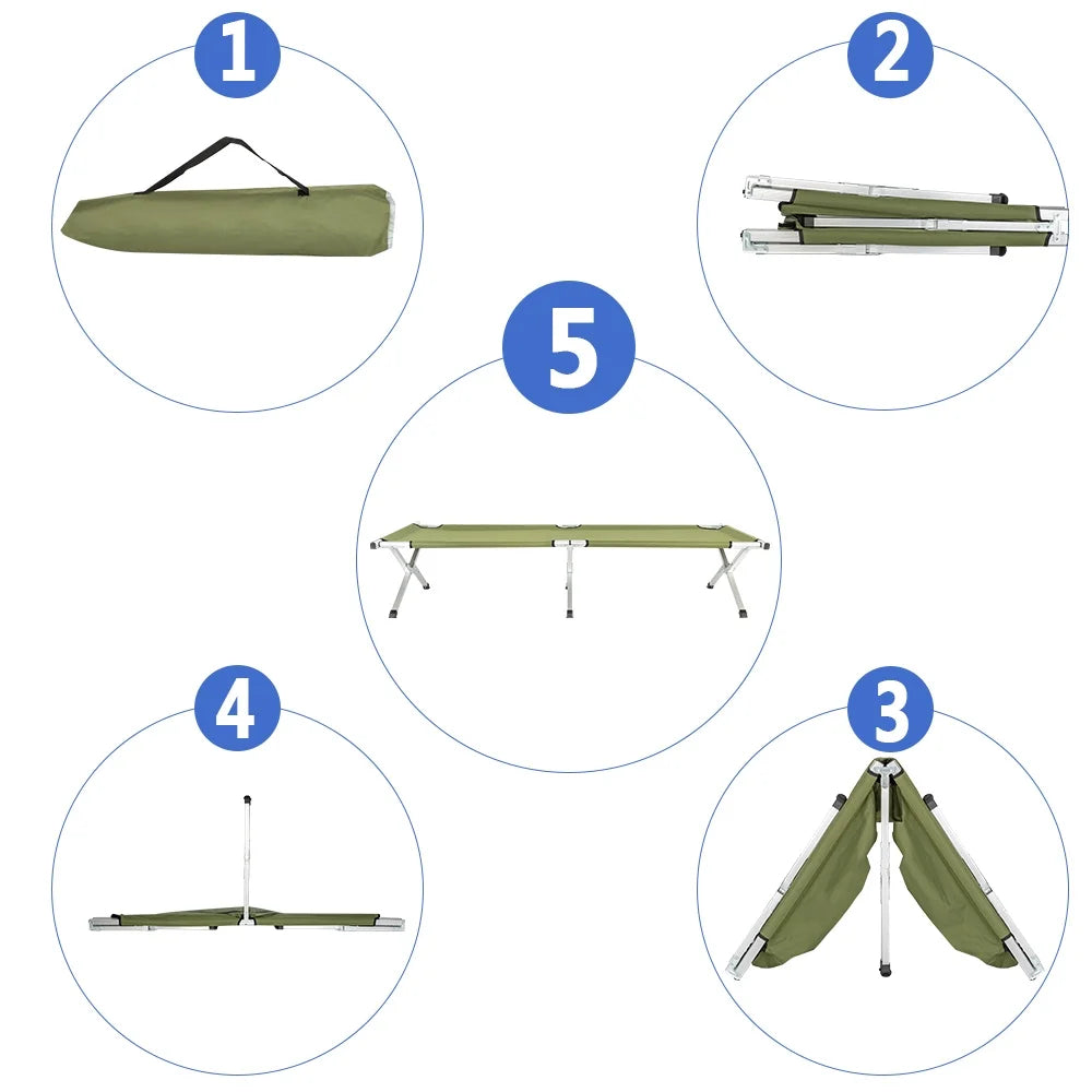 Portable Folding Camping Cot with Carrying Bag V806