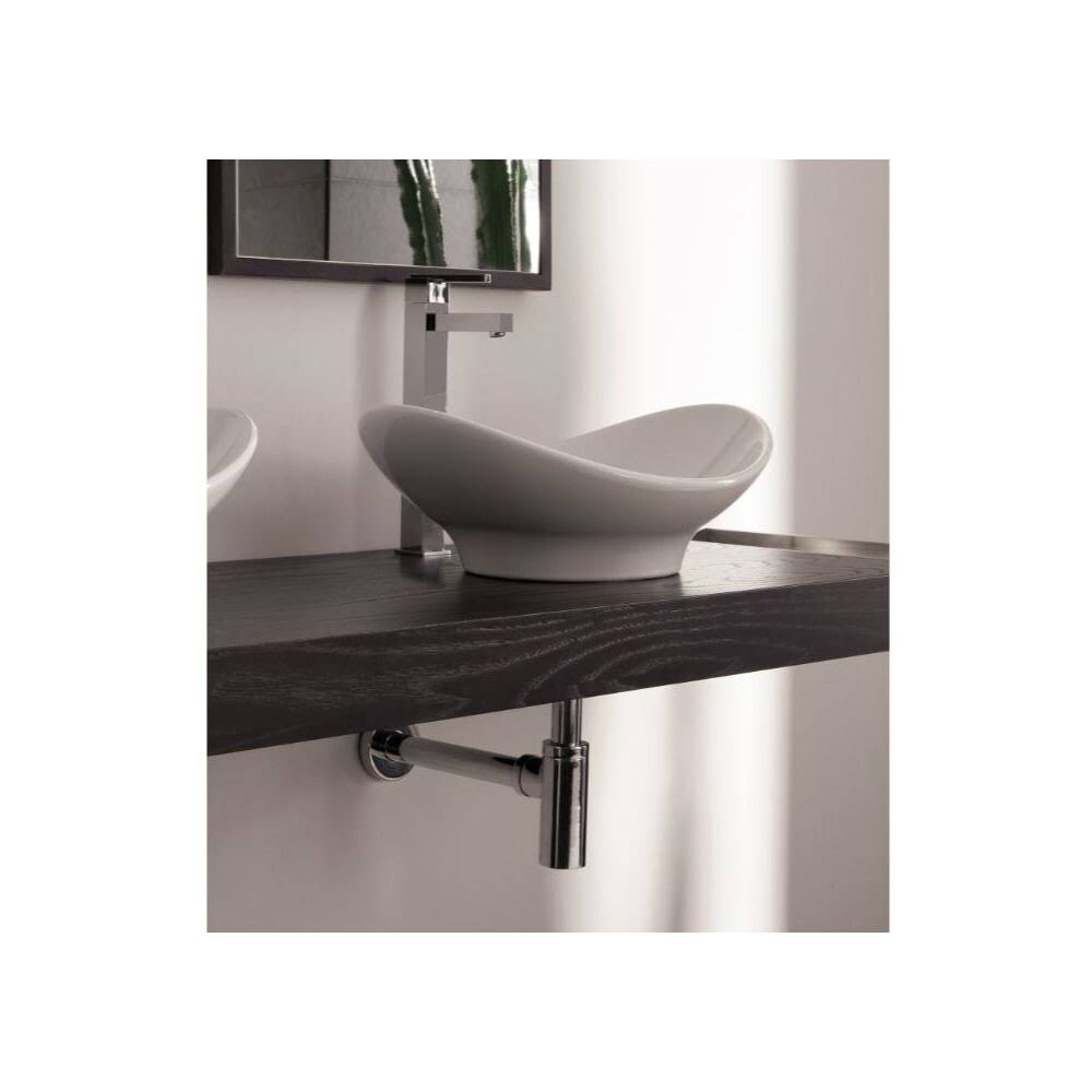 White Oval Vessel Bathroom Sink C619101
