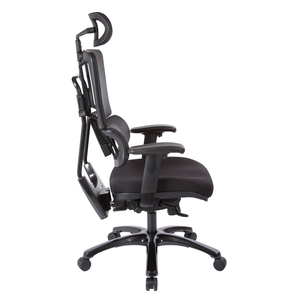 Black Mesh Back Chair with Headrest Y17345
