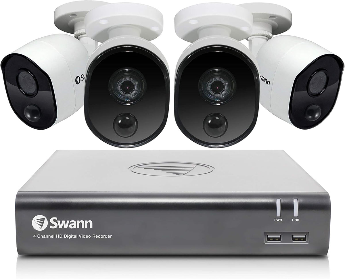 4 Channel 4 Camera Wired 1080p HD DVR Security System with 1TB HDD U90929
