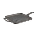 12 Inch Seasoned Cast Iron Grill Pan with Loop Handles R3415