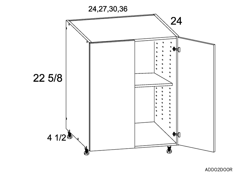 Engineered Wood Desk with 2 Doors Base Cabinet Y1549