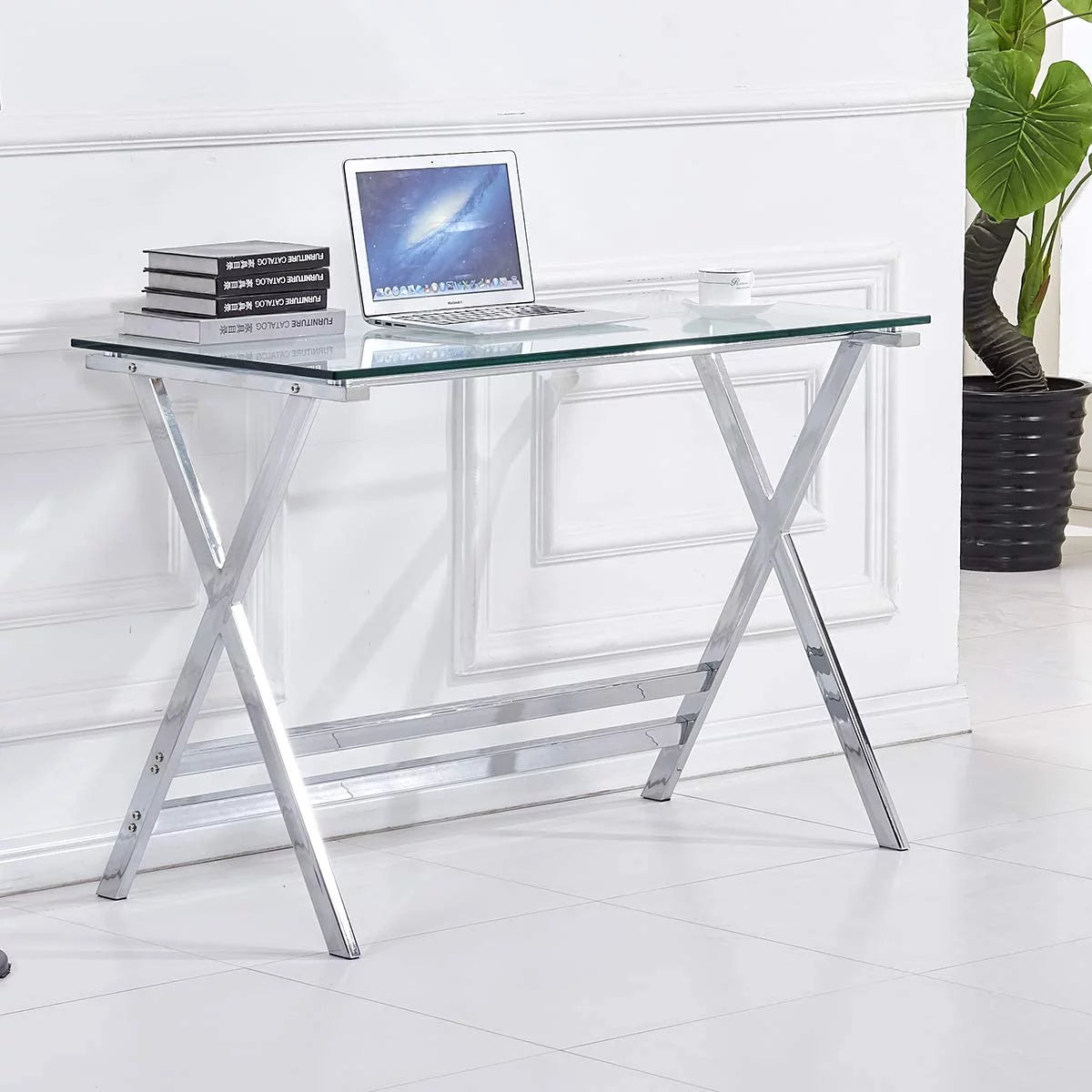 Tempered Glass Computer Desk V5319