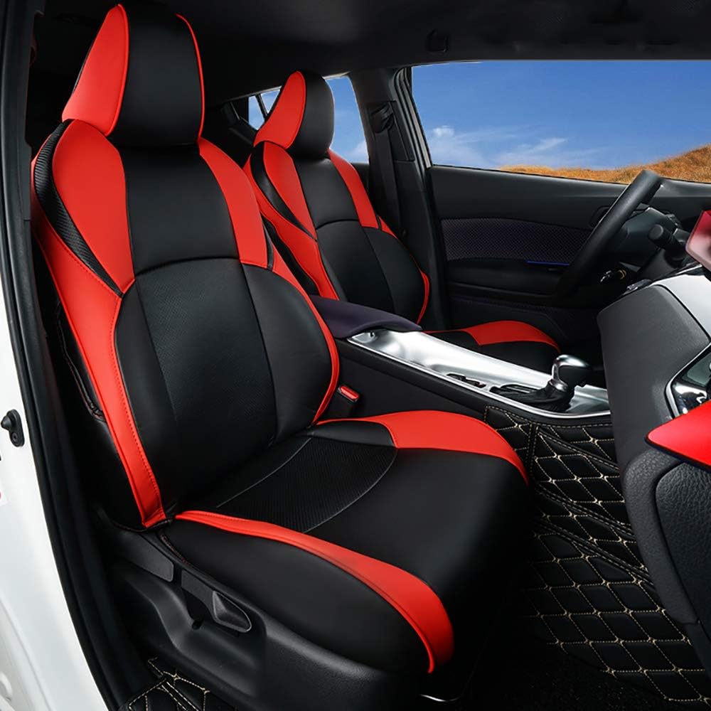 Black Leatherette Full Set Car Seat Covers D619