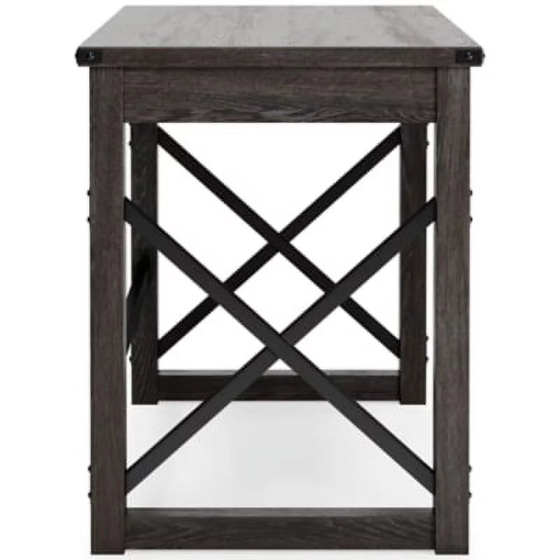 Dark Gray Rustic Farmhouse Home Office Desk A561