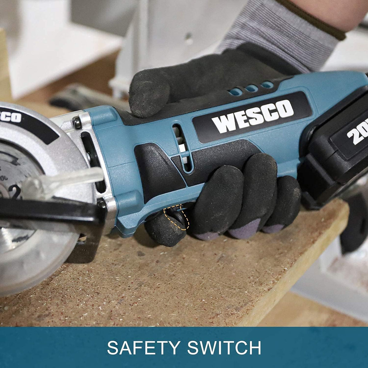 Cordless Mini Circular Saw with 2.0Ah Battery and Fast Charger W793