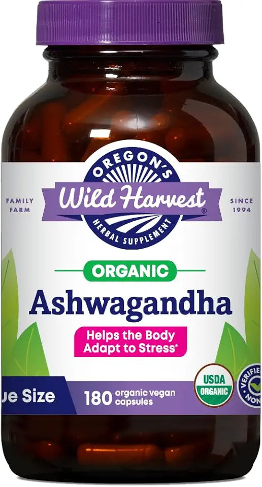 Organic Ashwagandha Herbal Supplements 180 Count O56721
