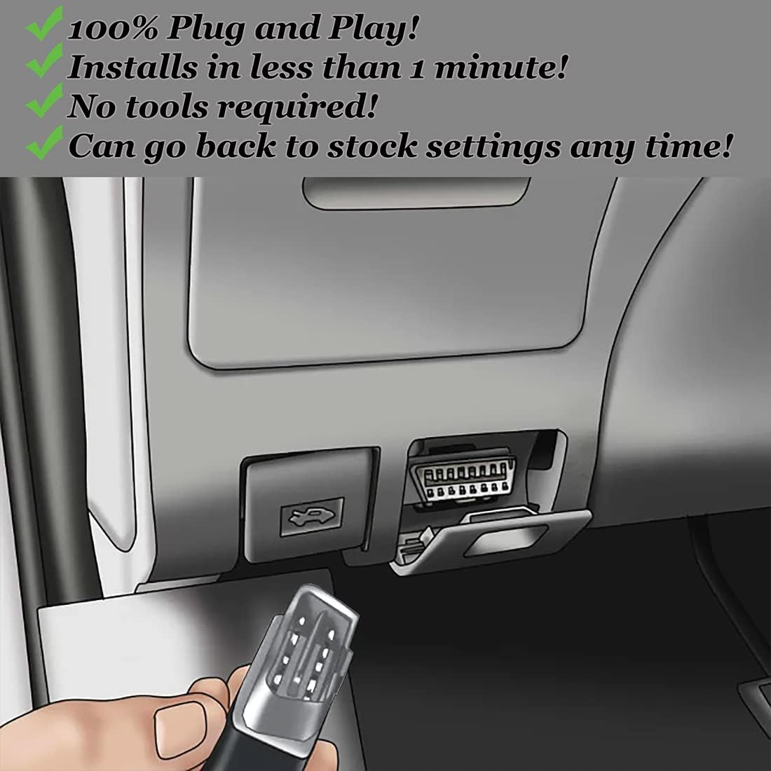 Performance Tuner Chip Power Tuning Programmer Pack of 2 U8260