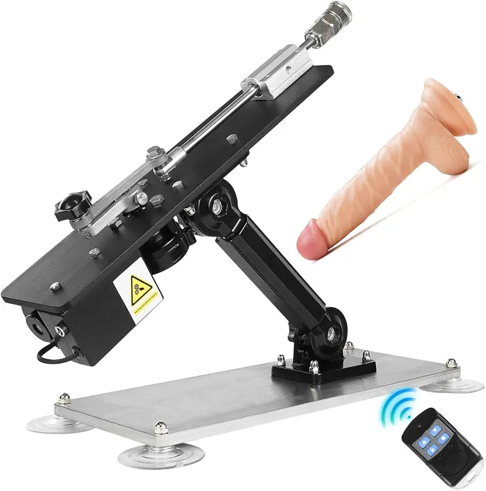 Metal Thrusting Sex Machine with 8.26 Inch Dildo Attachments Y215