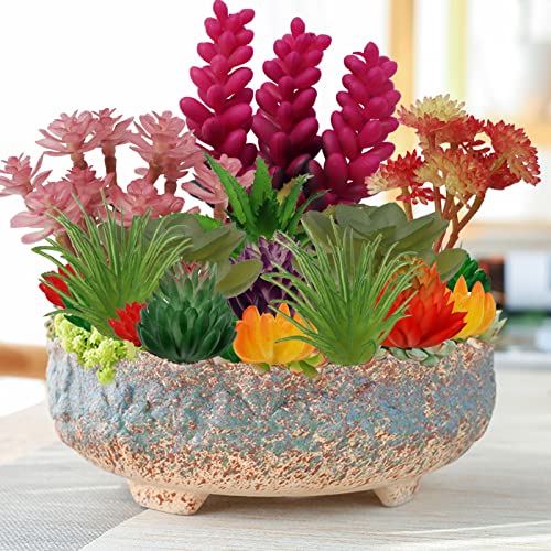 22pcs Green Artificial Succulents A9101
