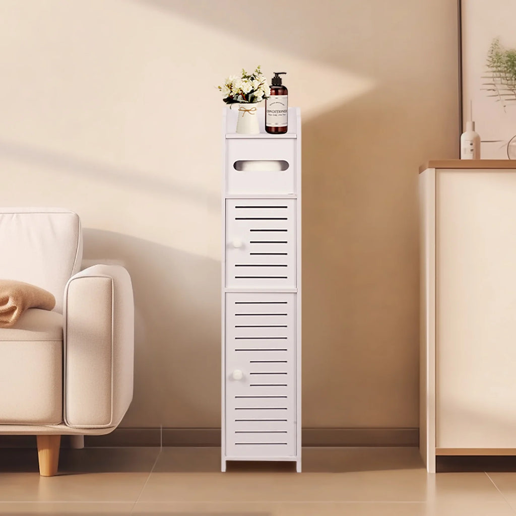 White Freestanding Bathroom Storage Shelf E71966