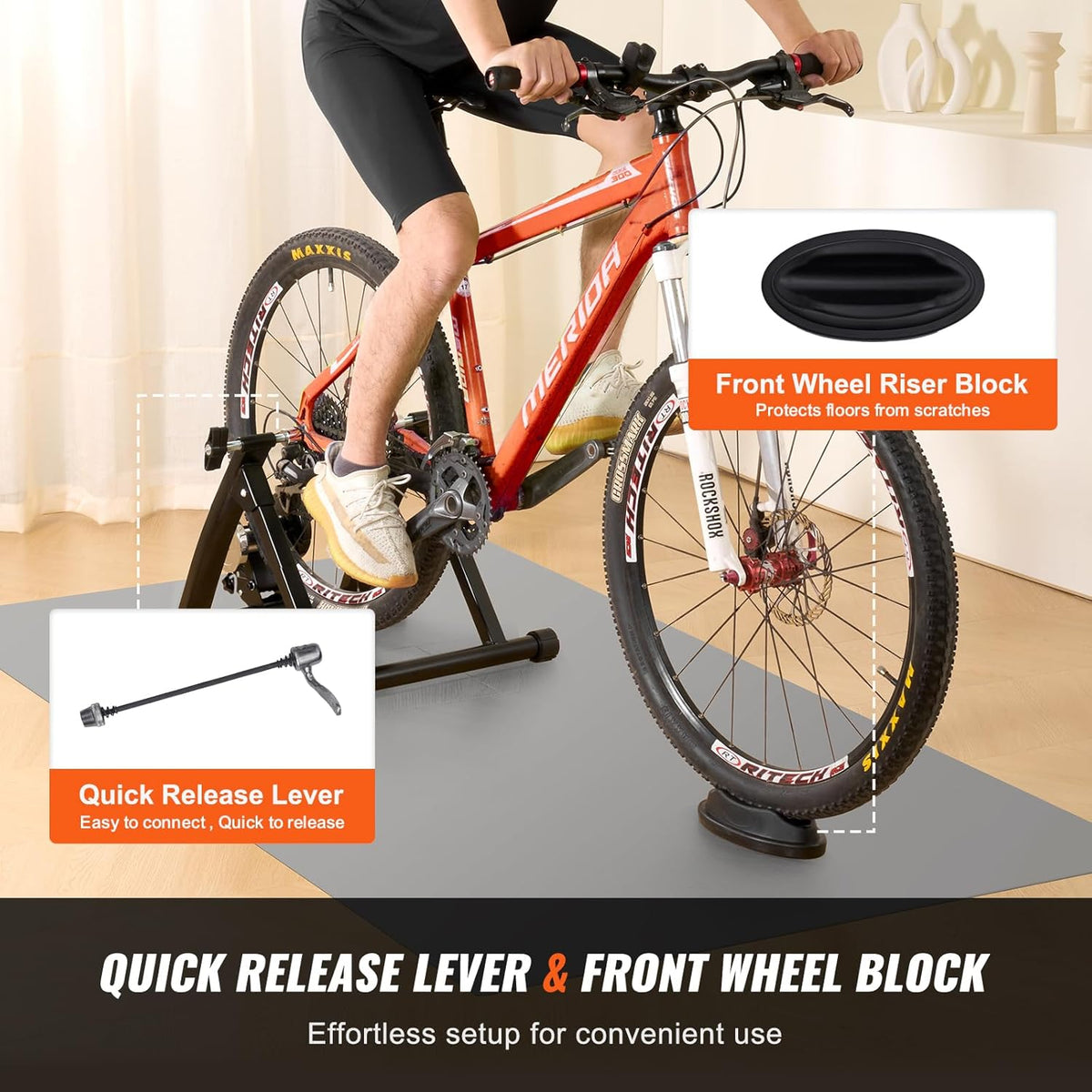Magnetic Bike Trainer Stand for 26"-29" Wheels Q760