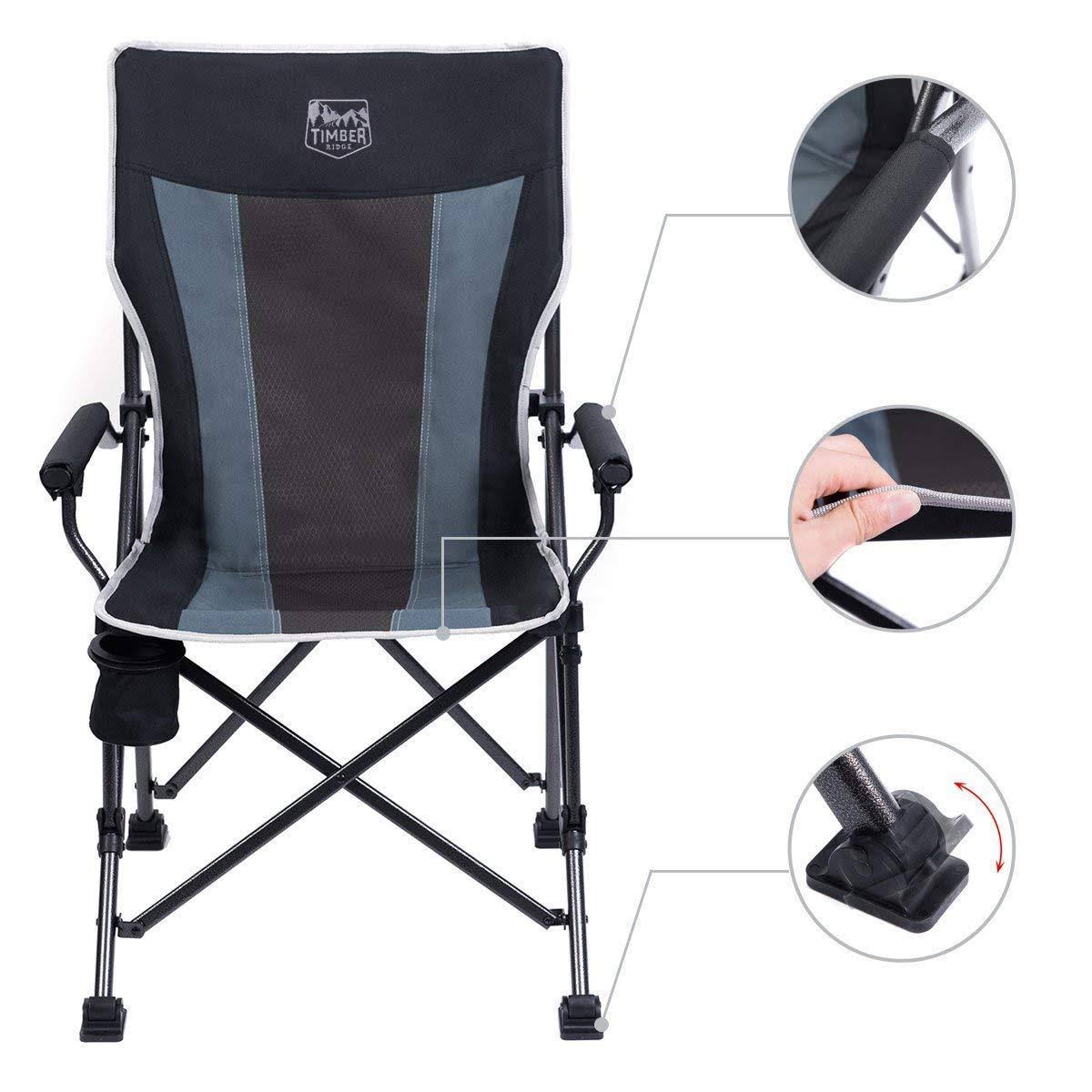 Folding Padded High Back Camping Chair Y9307