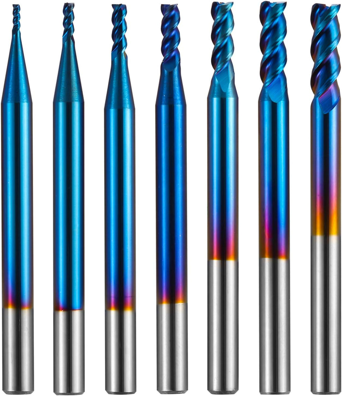 6pcs 3-Flute Square End Mill 1/4'' Shank X49278