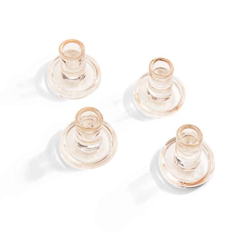 Clear Glass Candlestick Holder, 10 Pack, 2.5 in Q260