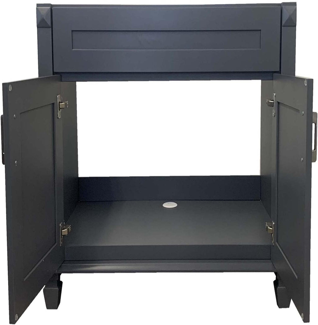 New Grey Shaker Single-Sink Bathroom Vanity Base Cabinet S9668