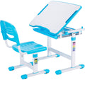 Blue Height Adjustable Kids Desk & Chair Q176