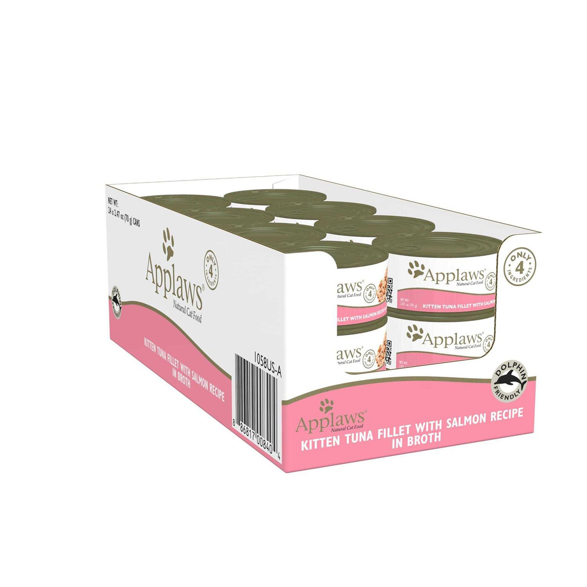 Natural Wet Kitten Food Tuna Fillet with Salmon in Broth V137485