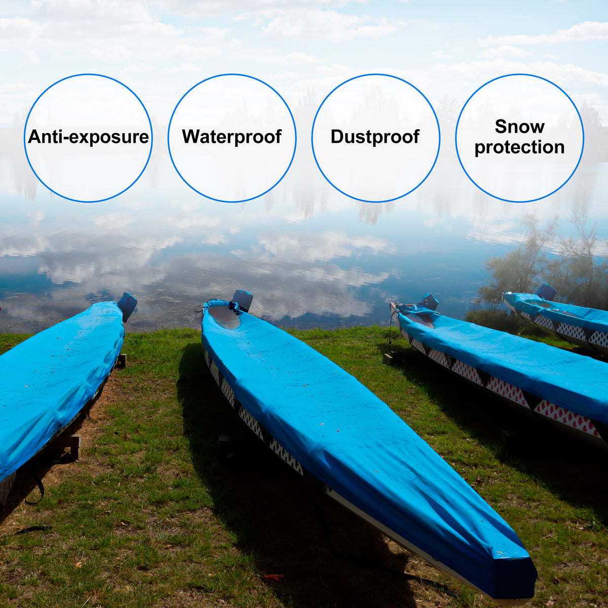 Blue Waterproof Kayak Cover 10.8-12.2ft T361690