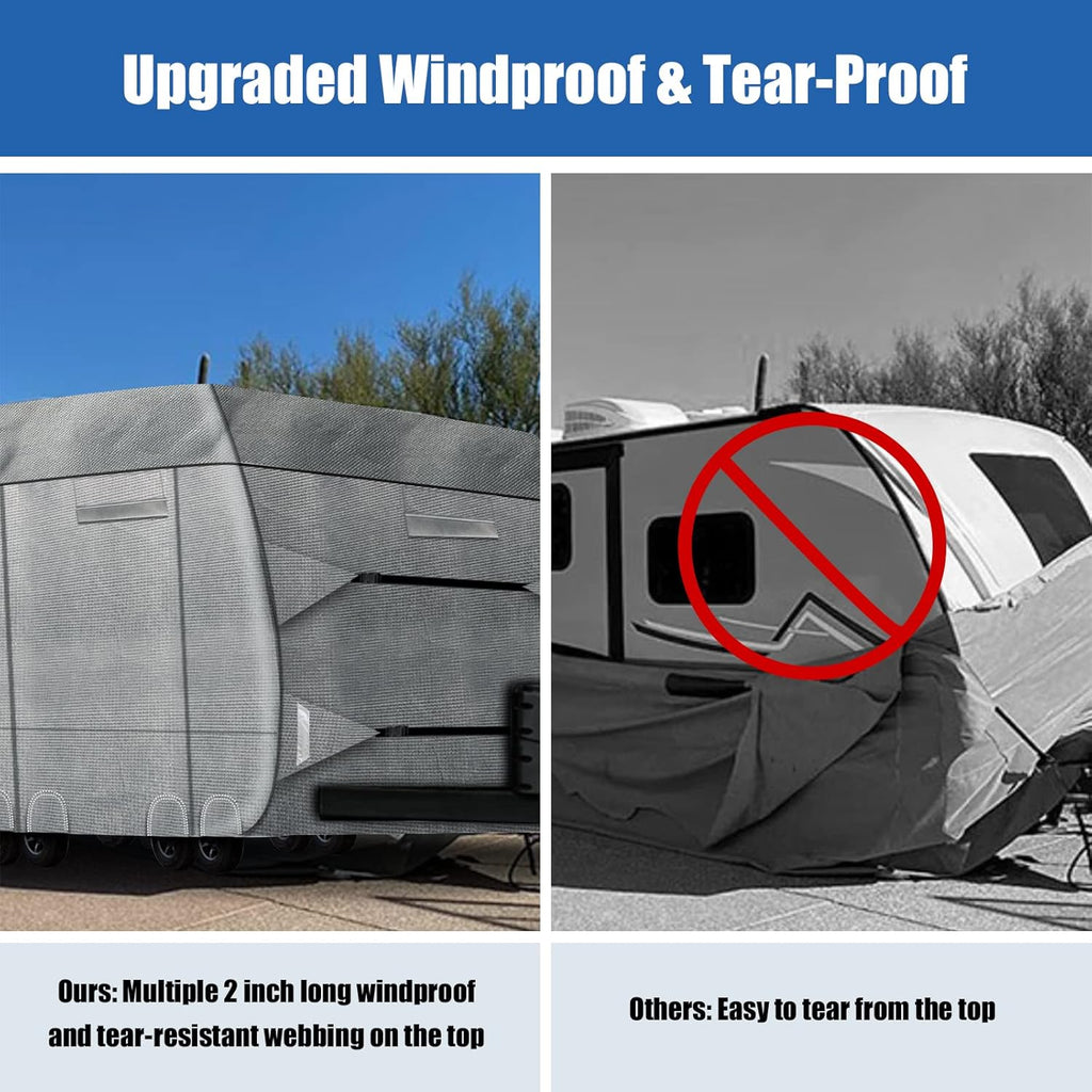 6 Layers Windproof Anti-Scratch UV Resistant Travel Trailer Cover V176