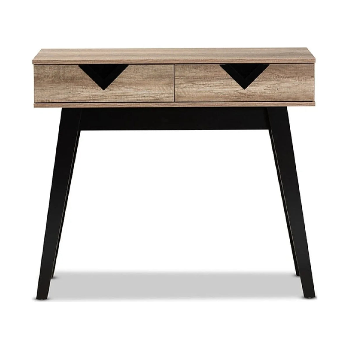 Light Brown Wood 2-Drawer Console Table W770