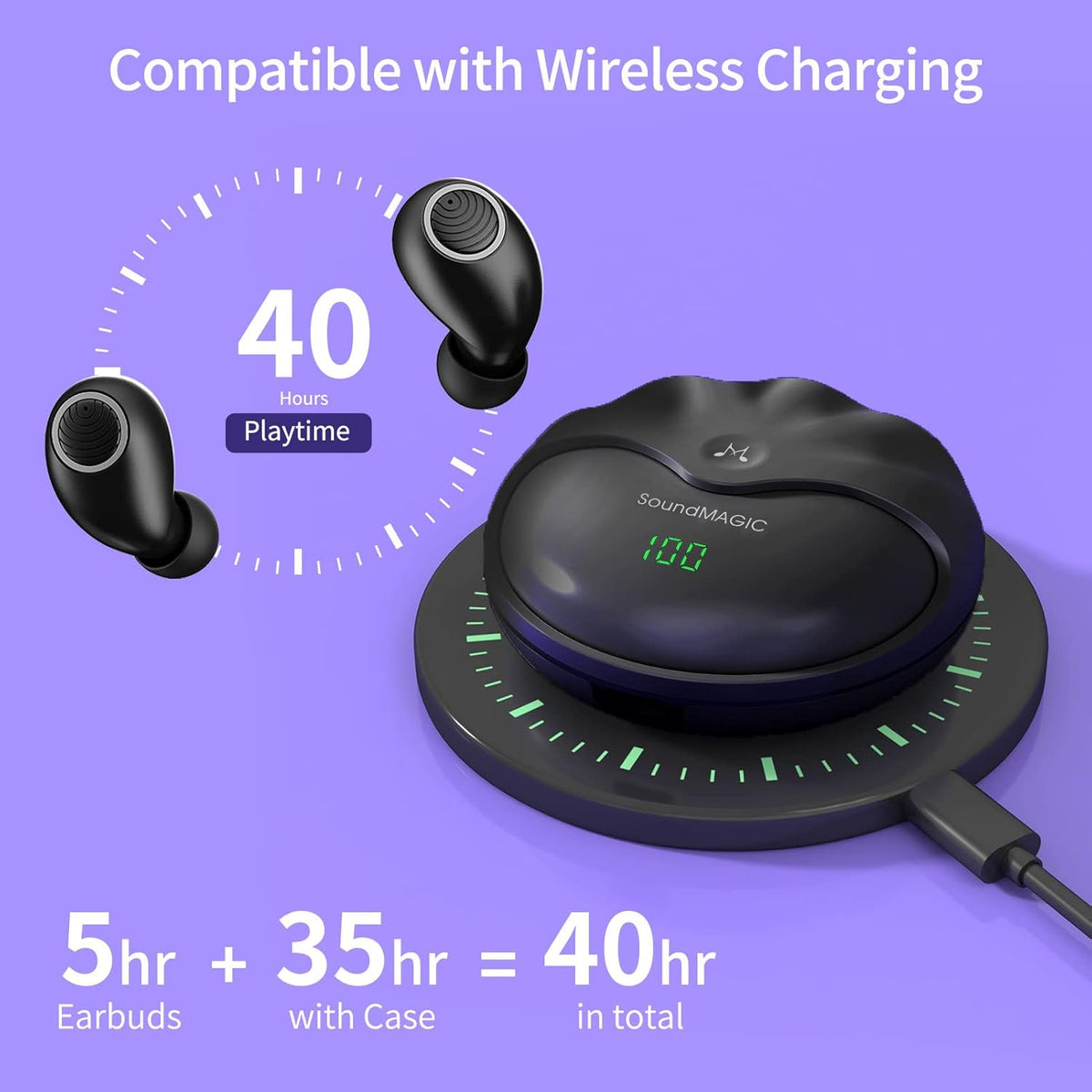 True Wireless Earbuds with Portable Charging Case H9983