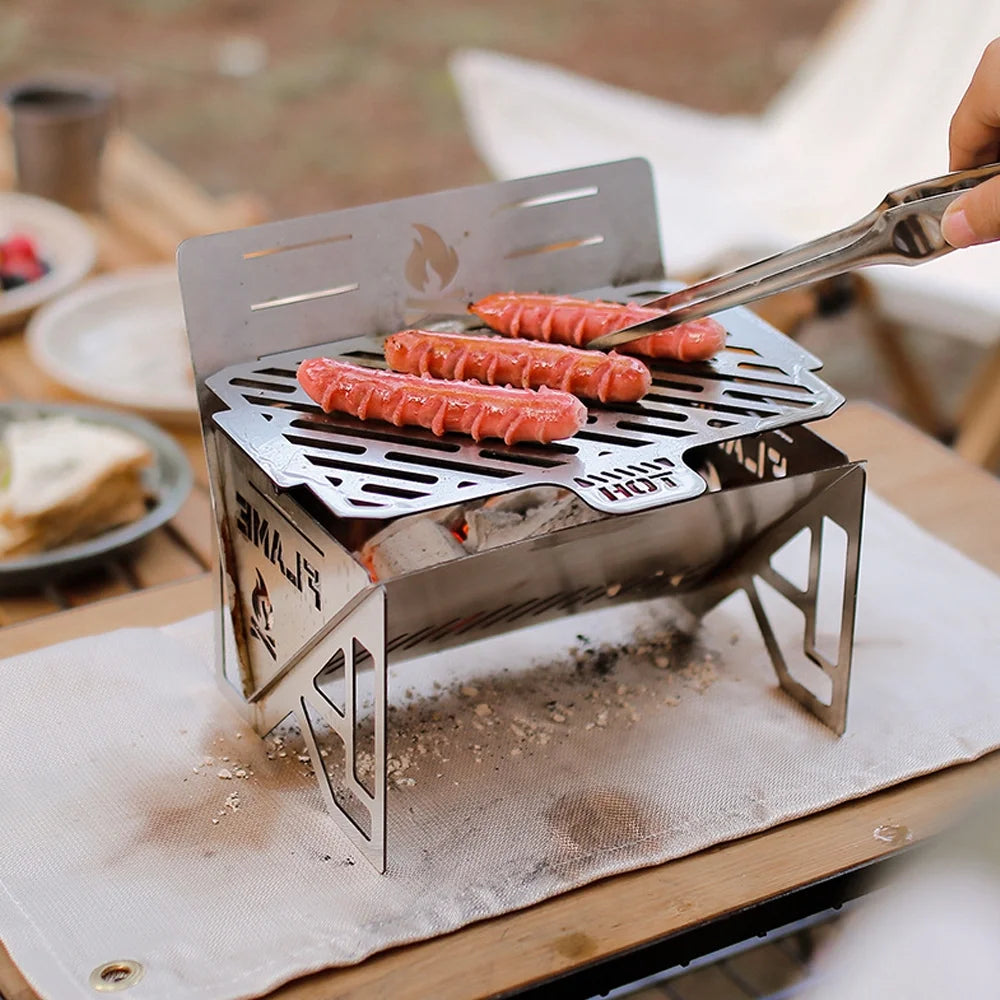 Camping Detachable Portable Stainless Steel Furnace I3277