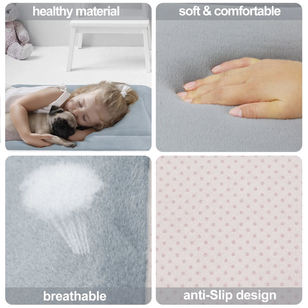 Large Washable Anti-Slip Dog Crate Mat H84671