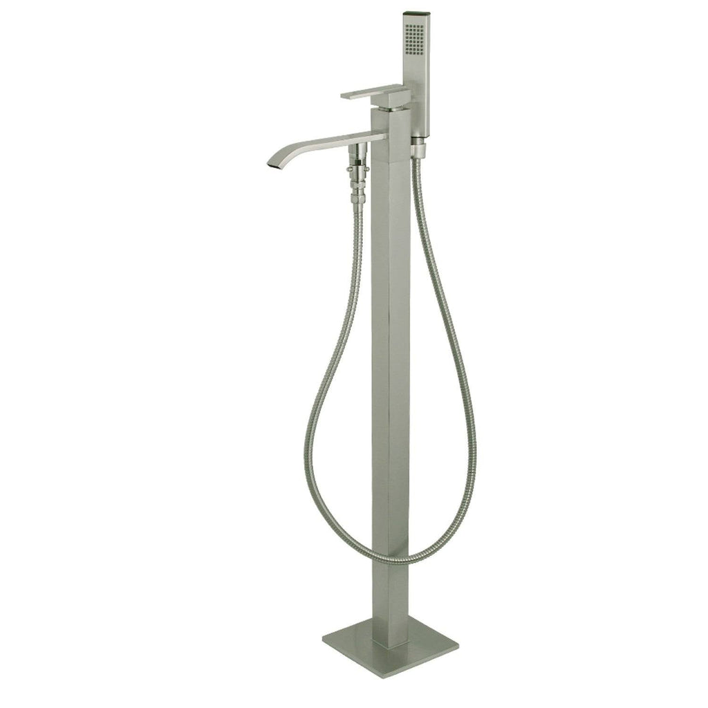 Brushed Brass Freestanding Tub Faucet with Hand Shower Q484618