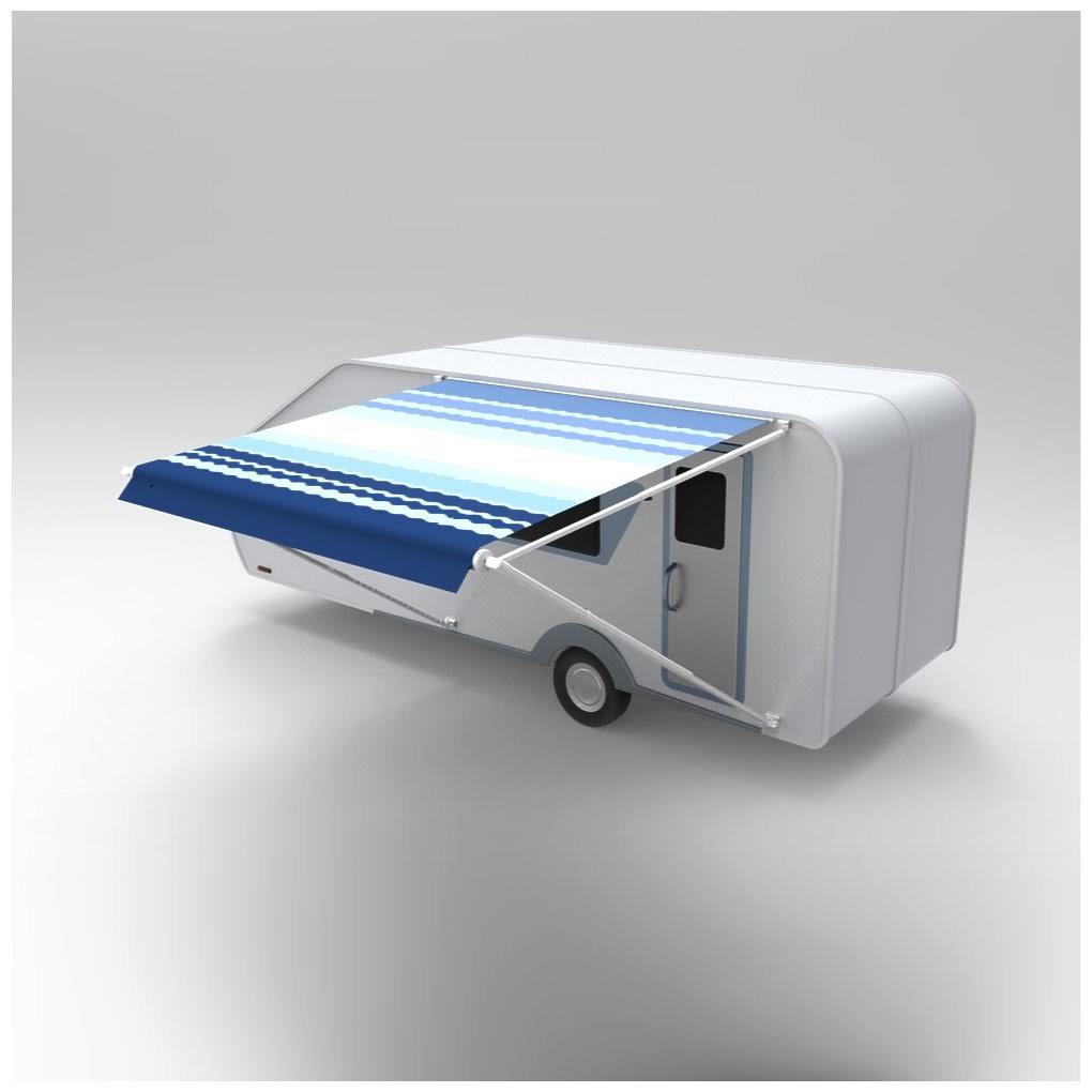 Blue Striped 10 x 8 Feet Retractable Awning M3534