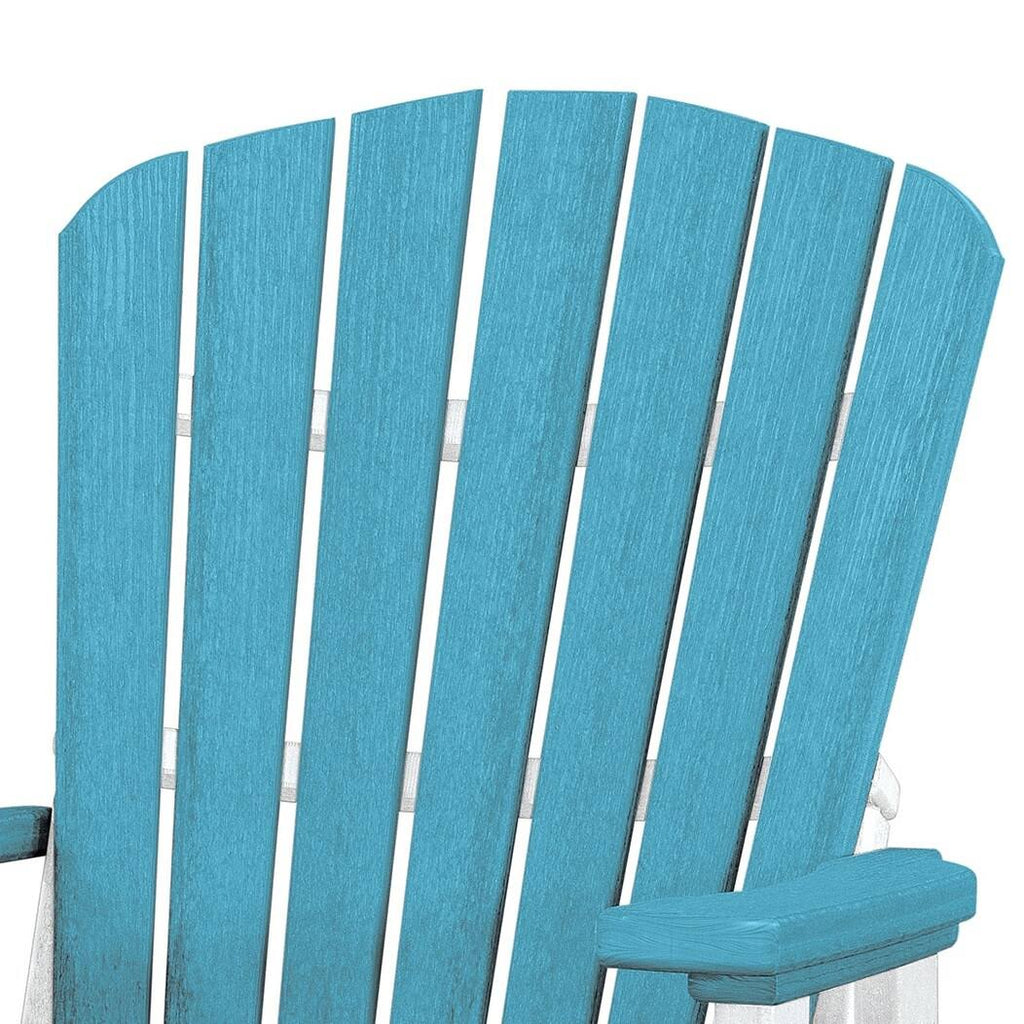 Aruba Blue on White Base Balcony Glider Q4455
