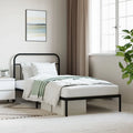 Black Metal Bed Frame with Headboard N7290