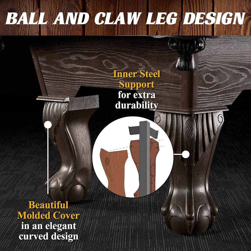 7.5' Drop Pocket Table with Pool Ball and Cue Stick Set V642671