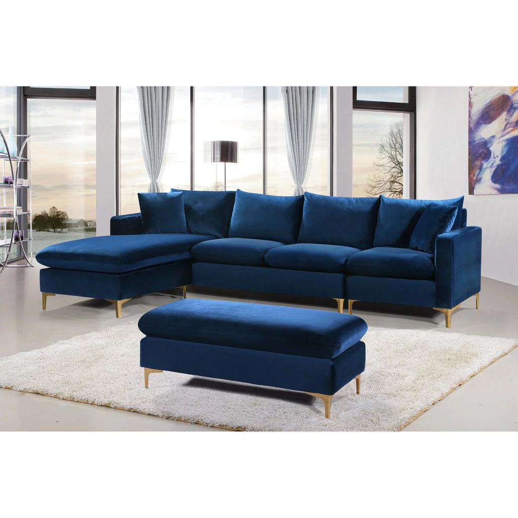 Black Velvet Reversible Sectional X23974