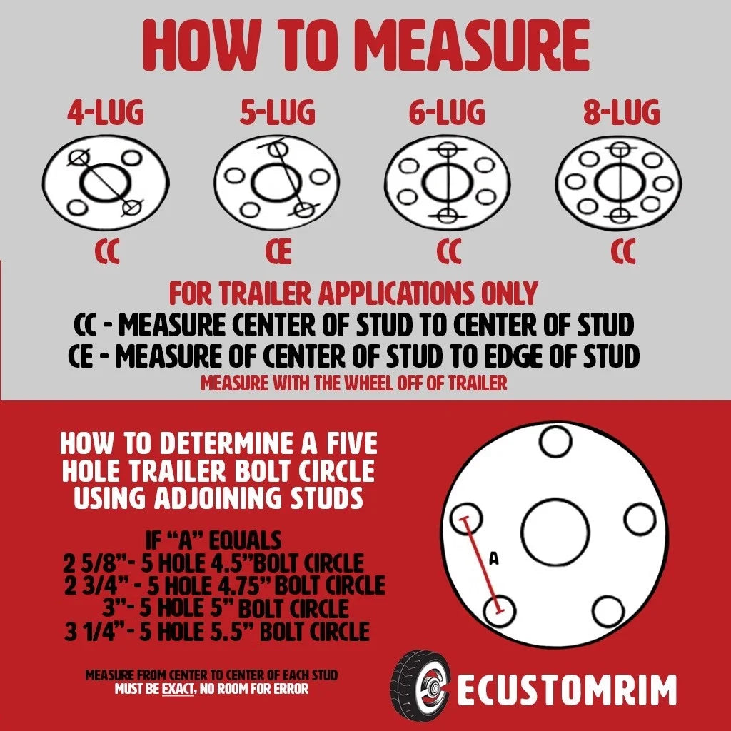 4.80-12 Trailer Tire On Rim 5 Lug White Spoke Wheel A649