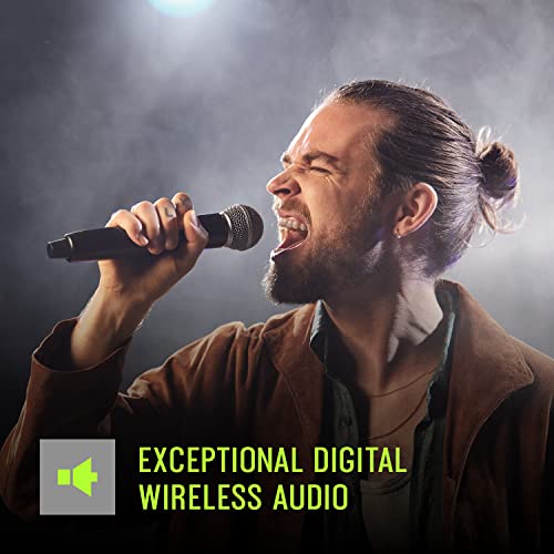 Dual Band Digital Wireless Microphone System with Handheld & Lavalier Mics N1923