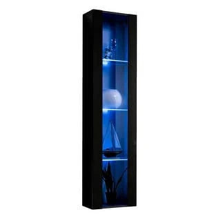 Black Wall-Mounted Bookcase X386517