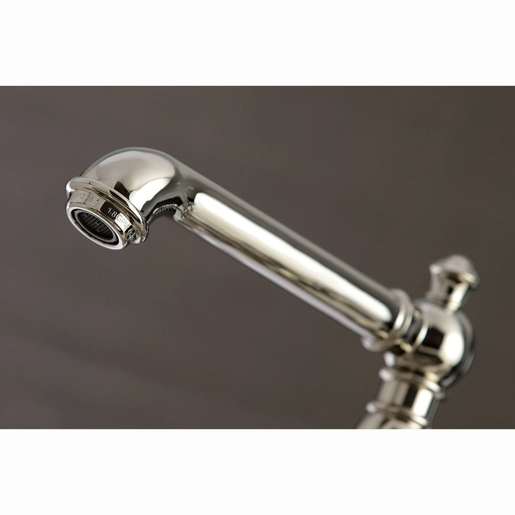 Brushed Nickel Bridge Kitchen Faucet with Sprayer N5741