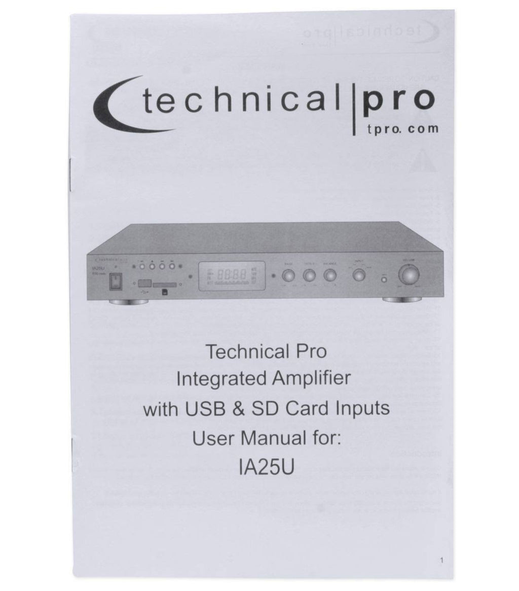 600 Watt Power Amplifier with USB and SD Card Inputs Y7287