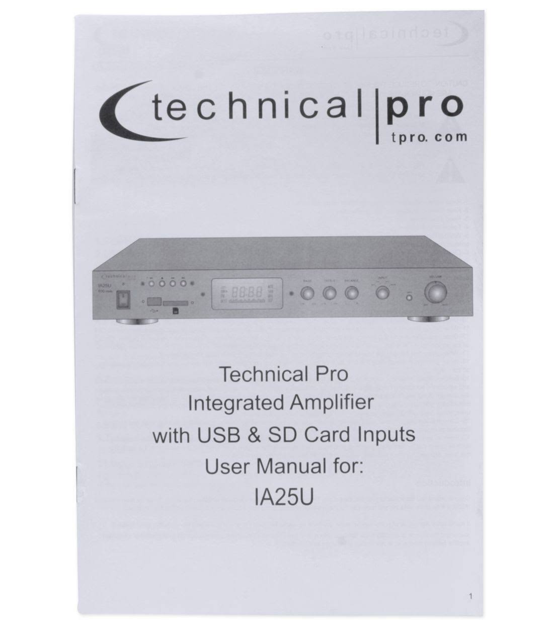 600 Watt Power Amplifier with USB and SD Card Inputs Y7287