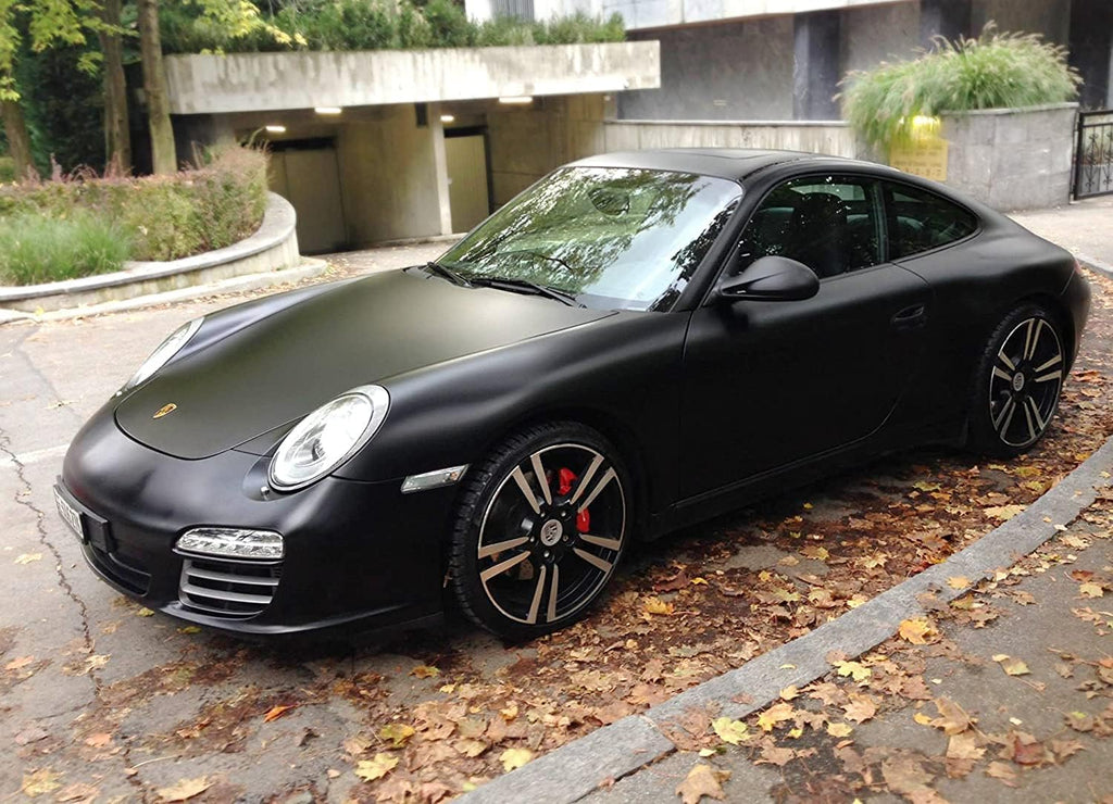 Matte Black Vinyl Wrap Roll 9ft x 5ft Pack of 2 W329