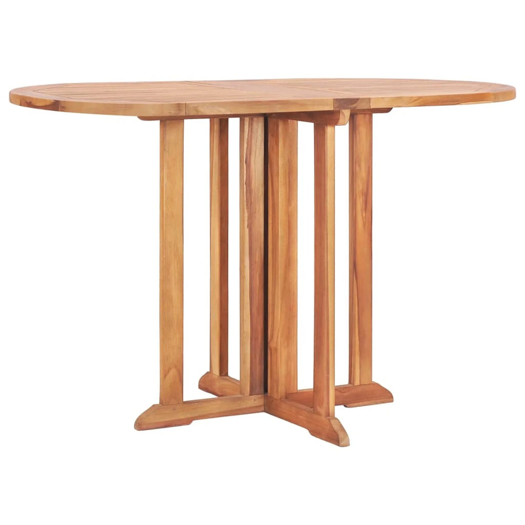 Folding Extendable Teak Wood Oval Outdoor Dining Table A3358