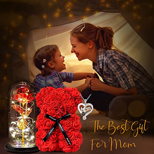 Light up Rose in Glass Dome M261465